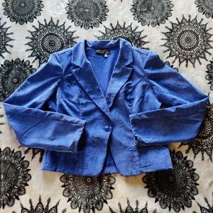 Blue Crop Blazer by Ashley 26 International